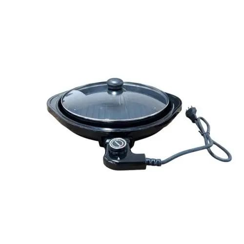 Grill Eletrico Redondo Premium Termostato Ajustavel Potente Preto 127V