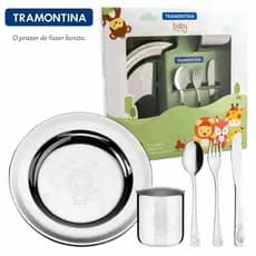 Kit Infantil Refeição Aço Inox 5 Peças Durável Tramontina