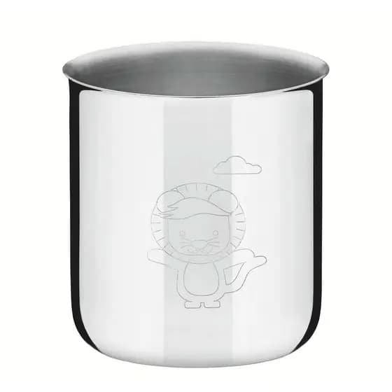 copo infantil tramontina baby friends em aço inox 340 ml