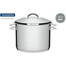 Panela grande Aço Inox Fundo Triplo com Tampa 15,7 L