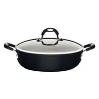 Arrozeira Tramontina Mônaco Indução em Alumínio Antiaderente Starflon Premium Preto com Tampa 28 cm 4,2 L