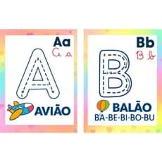26 FICHAS CORDENAÇÃO MOTORA ALFABETO PLASTIFICADA COM CANETA ESCREVE E APAGA MAGNÉTICA