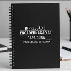 IMPRESSÃO E ENCADERNAÇÃO CAPA DURA FRENTE E VERSO A4 ou A5 Colorida