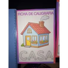 12 FICHAS DE CALIGRAFIA 14x20cm PLASTIFICADAS