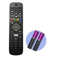 Controle Remoto Compatível Tv Philips Smart Netflix + Pilhas