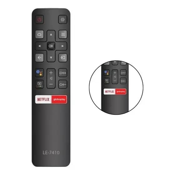 Controle Remoto Compatível Com Tcl Smart Tv 4k