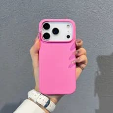 Capa De Silicone Líquido Ultrafina Para iPhone 16 Pro 17 ProMax Air | Controle Do Botão Da Câmera Fosca Com Antiderrapan
