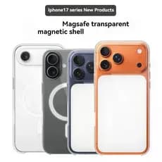 Capa MagSafe Transparente Para iPhone Série 17 | Design Animado Com Botão De Controle De Câmera E Proteção De Nível Mili