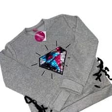 Blusa Jaqueta Infantil Menina Moletom Diamante