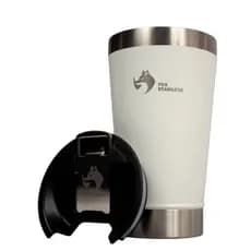 Copo Térmico Inox 473ml FOX STAINLESS Dupla Parede com Tampa Bebidas Quentes e Frias
