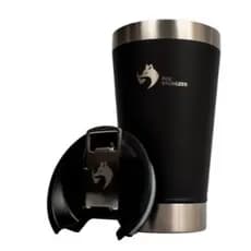 Copo Térmico Inox 473ml FOX STAINLESS Dupla Parede com Tampa Bebidas Quentes e Frias
