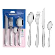 Faqueiro Conjunto Jogo de Talheres com Faca Garfo Colher Sopa Chá em Aço Inox Tramontina para Carnes