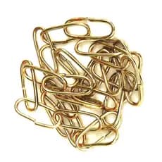Corrente para lustre Dourada elo fino COM FIO - Suporta 8kg  - 1 metro
