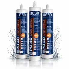 Kit 3 Selante PU 40 IIESA 400g Adesivo Vedante Multiuso Alta Resistência Construção e Uso Geral