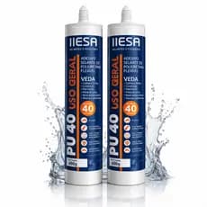 Kit 2 Selante PU 40 IIESA 400g Branco Preto Cinza Adesivo Vedante Alta Resistência Multiuso