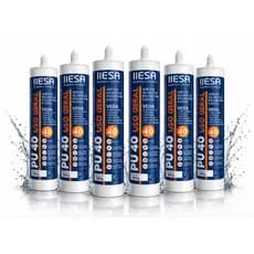 Kit 6 Selante PU 40 IIESA 400g Adesivo Profissional Alta Resistência Construção Obra e Reparos