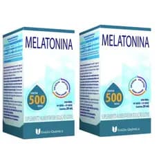 Kit Com 2 Frascos Melatonina Gotas Sabor Laranja 20ml - União Quimica