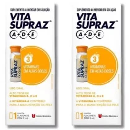 Kit c/2 Vita Supraz A+D+E Solução 3ml cada (Mesma da Adefort)