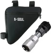Bolsa Triangular Bag Para Bike Bicicleta + Chave Extrator Pedivela Saca Bike