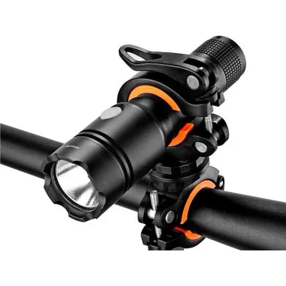 Suporte De Farol Lanterna Para Guidão De Bicicleta Bike 360º Flexível