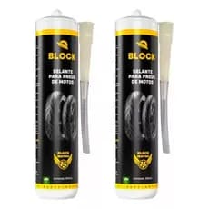 Selante Anti Furo Para Pneu De Moto Block 300 Ml 2 Frascos - Pneu Furado Nunca Mais