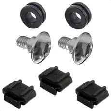Kit Parafuso Borracha Protetor Escapamento Com 7 Peças Titan 125 / Titan 150 / Titan 160 / Biz 125