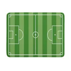 Tapete Sala Quarto Criança Infantil Tatame Divertido Menino Menina Bola Campo Futebol Verde Macio