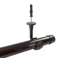 Varao Cortina Barra Grossa Suporte Teto 28mm 4 Mts Grande Decoração Haste Bastao Sala Quarto Marrom