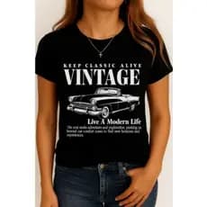 Camiseta Camisa Feminina Blusa 100% Algodão Estampada Vintage Lançamento