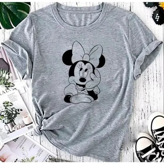 T-shirt Blusa  Minnie Fofa Camiseta Feminina