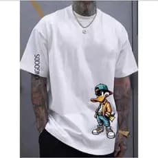 Camiseta Masculina Pato Estiloso 100% Algodão Malha Premium