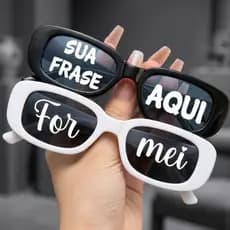 Óculos Personalizado Festa Formatura Casamento Com Sua Frase Uv400 Retrô