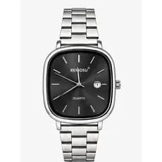 Relógio Masculino Remosu Quadrado Analógico Quartz Aço Inox Com Data