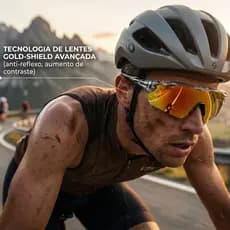 Óculos De Sol Masculino Ciclismo Corrida Modelo Baixa Pace Proteção Uv Haste Emborrachada