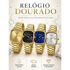 Relógio Masculino Quadrado Remosu Aço Inox Quartz Social Elegante