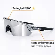 Óculos Ciclismo Masculino e Feminino Race Proteção Uv400 Lente Espelhada Baixa Pace Esportivo Corrida Beach Tennis Praia