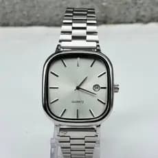 Relógio Masculino Retro Vintage Slim Quadrado Aço Inoxidável