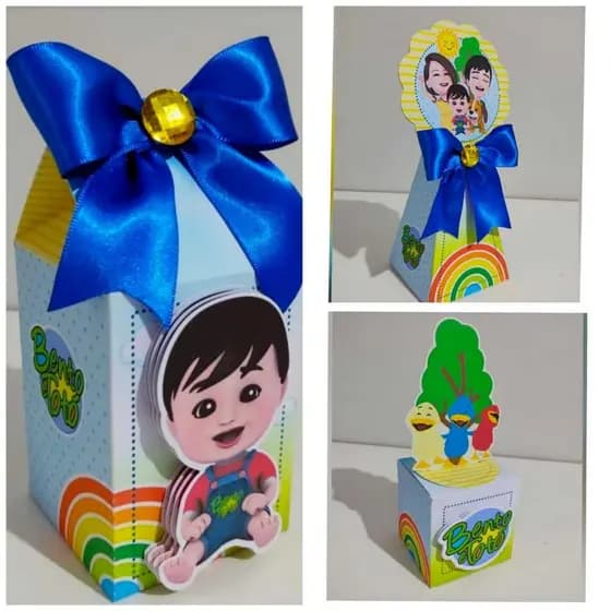 Kit Festa caixinhas personalizadas Bento e toto