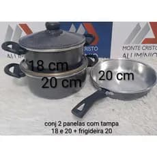 CONJUNTO PANELAS DE ALUMÍNIO COM FRIGIDEIRA, TEMOS OPÇAO C/LEITEIRA, CUSCUZEIRA  PARA COMPRAR JUNTO