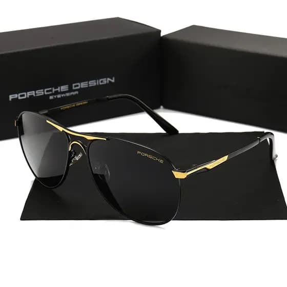 8722 Luxo Homens Polarizados Uv400 Anti Glare Womens Praça Marca Designer Retro Condução Piloto Aviador Porsche