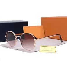 2024 armação de Metal óculos de sol feminino redondo Retro óculos de sol marca Designer moda UV400