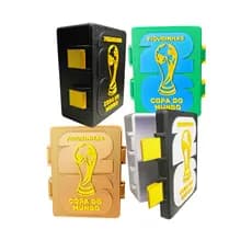 Caixa  Copa do Mundo Maleta Porta Figurinhas Album Seleção Brasileira