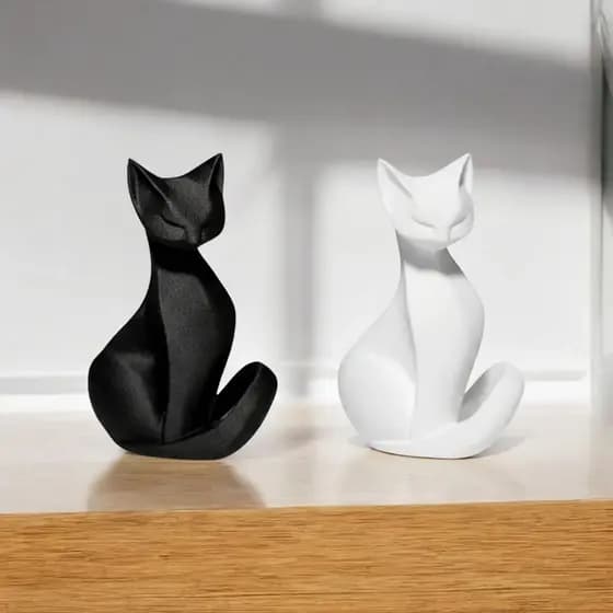 Escultura Decoraçao Gatinho Decorativo Estátua Moderna