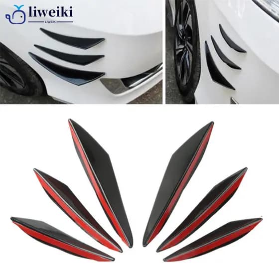 LIWEIKI 4/6Pcs Difusor Para Decoração Dos Lábios Do Pára-Choques Dianteiro Carro Canard Universal Auto Modificado Exterior Peças N4X3
