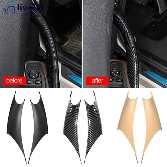 LIWEIKI 1Pc Porta Interior Do Carro Tampa Protetora De Puxadores ABS Esquerda Direita Para BMW 3 4 Series F30 F35 GT320li 2013-2019 M5X3