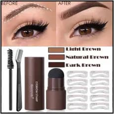 Novo Brow Conjunto Kit De Estêncil E Carimbo Para Sobrancelhas Perfeitas/De Sobrancelha De Longa Duração