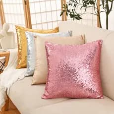Nwe Lantejoulas Dupla Cor Glitter Lance Fronha Café Casa Sofá Decoração