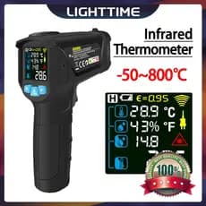 Mestek-50 ~ 800 ° C Termômetro Infravermelho IR02A/B/De Alta Temperatura Sem Contato Medidor De Umidade IR Digital De Óleo De Água De Ar Condicionado