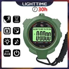 Cronógrafo De Treinamento De Corrida Esportiva Ao Ar Livre 30h 0.01s Contagem Regressiva De Precisão Contador Digital LCD Lumin