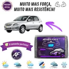 Capa Cobrir Carro Forrada Chevrolet Celta Armada Force Impermeável 100% Proteção Automotiva Anti-UV